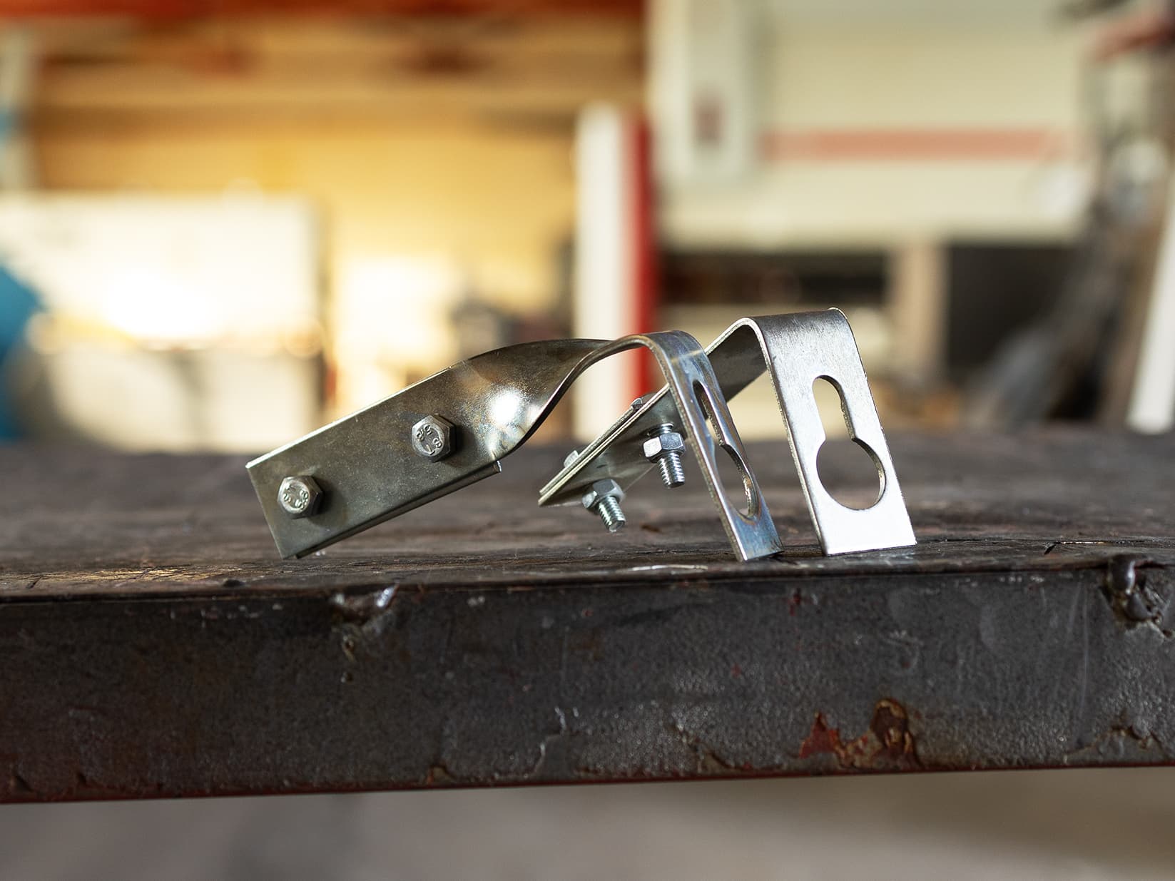 Bracket for ribbed sheet